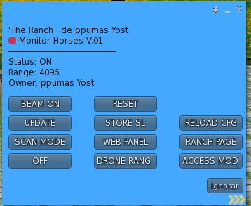 HorseMonitor menu buttons