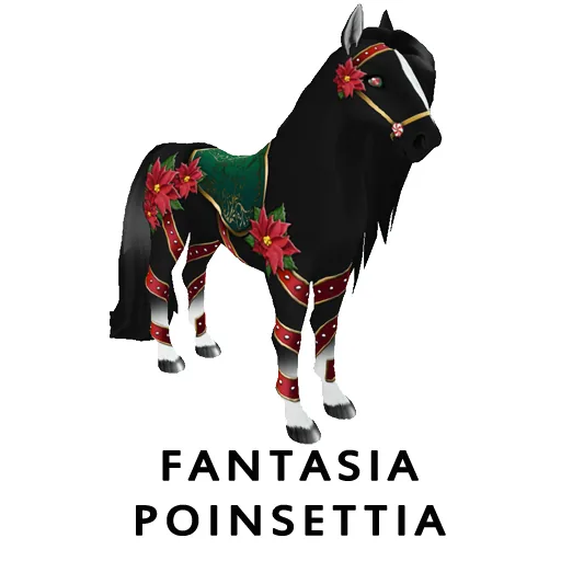 2013 Holiday Horse Fantasia Poinsettia