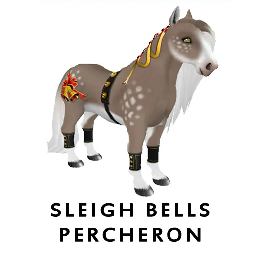 2013 Holiday Horse Sleigh Bells Percheron