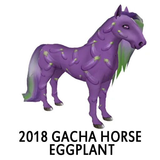 2018 Gacha Horse Eggplant