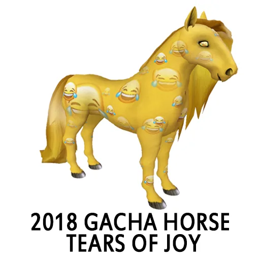2018 Gacha Horse Tears Of Joy