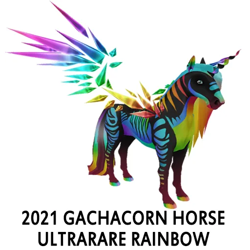 2021 Gachacorn Horse Ultrarare Rainbow