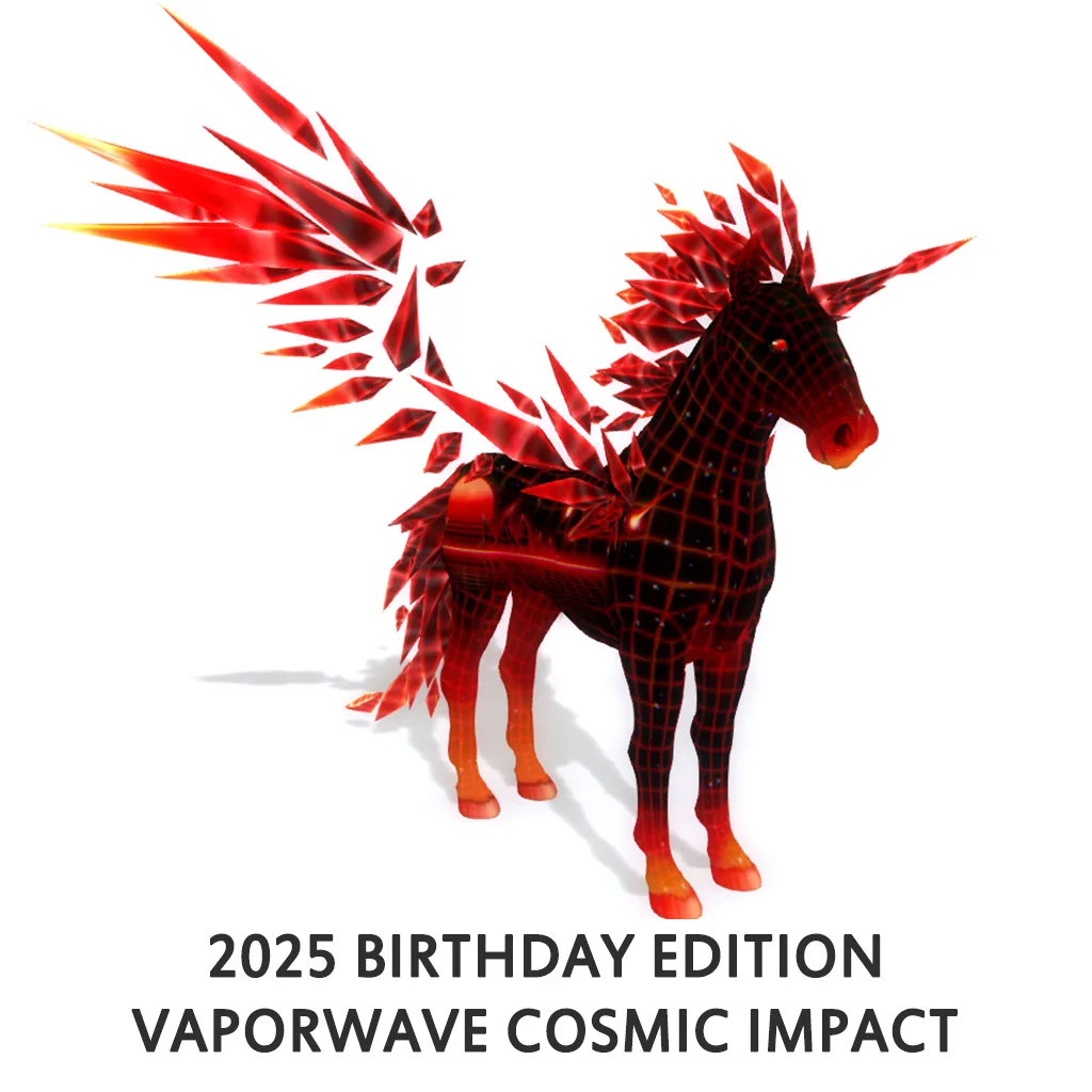 2025 Birthday Edition Vaporwave Cosmic Impact