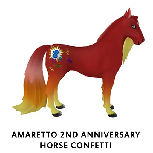 Amaretto 2nd Anniversary Horse Confetti
