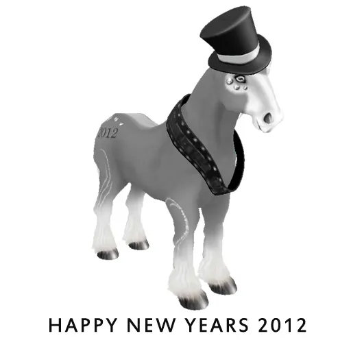 Amaretto Limited Edition Horse Happy New Years 2012