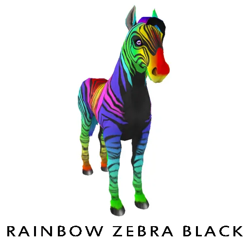 Charmed Rainbow Zebra Black